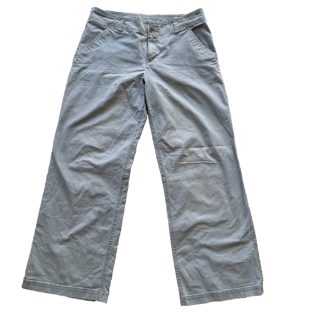 Columbia Wide Leg Pants Womens 10 Short Gray Outdoor Casual Hiking Pockets